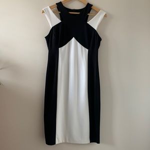 Joseph Ribkoff Black and White Dress SZ 10